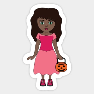 Pink Princess 3 Halloween Girl Sticker Sticker